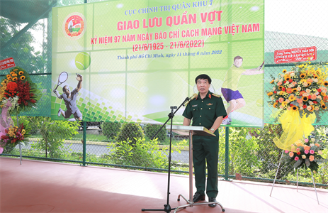 Cục Chính trị Quân khu khai mạc giải Quần vợt kỷ niệm 97 năm Ngày Báo chí Cách mạng Việt Nam