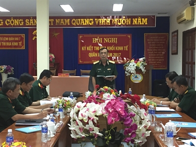 Hội nghị ký kết giao ước thi đua Khối Kinh tế Quân khu năm 2017