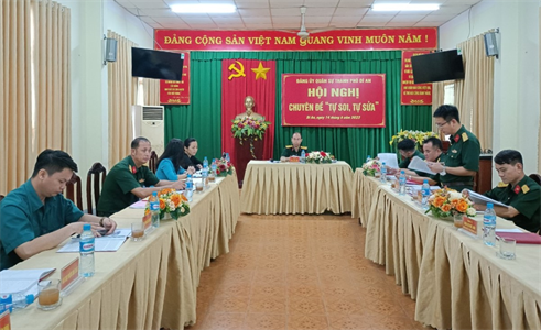 Đảng bộ Quân sự thành phố Dĩ An: Sinh hoạt chuyên đề “tự soi, tự sửa”