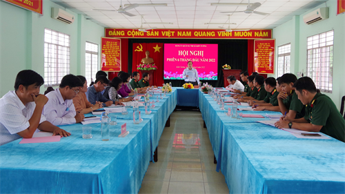 Đảng ủy Quân sự thị xã Kiến Tường hội nghị phiên 6 tháng đầu năm 2022