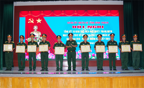 Đảng ủy Quân sự tỉnh Bình Thuận tổng kết 10 năm Nghị quyết 765