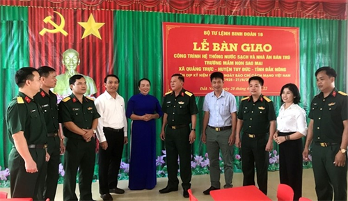 Binh đoàn 16: Bàn giao và đưa vào sử dụng các công trình dân sinh