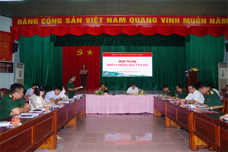 Hội nghị Đảng ủy Quân sự huyện Dầu Tiếng phiên 6 tháng đầu năm 2022