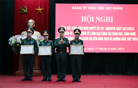 Học viện Lục quân tổng kết thực hiện công tác khoa học, công nghệ và môi trường