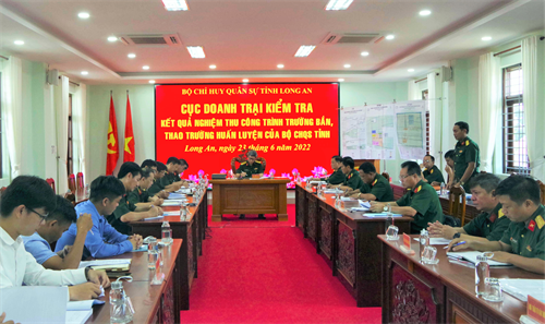 Nghiệm thu công trình trường bắn, thao trường huấn luyện Bộ CHQS tỉnh Long An