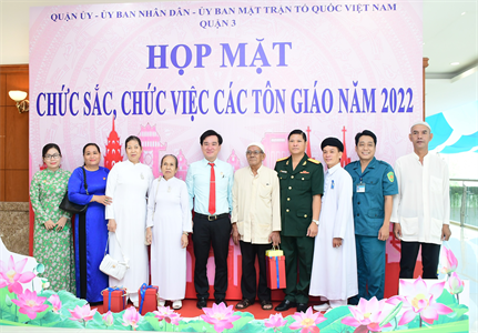 Quận 3 họp mặt chức sắc, chức việc tôn giáo