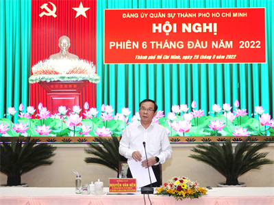Đảng ủy Quân sự TPHCM hội nghị phiên 6 tháng đầu năm 2022