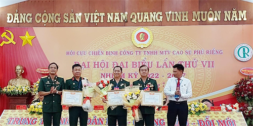 Hội Cựu chiến binh Công ty cao su Phú Riềng 5 năm liền năm liền đạt vững mạnh tiêu biểu