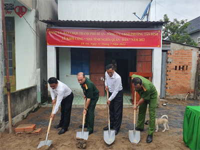 Ban CHQS thành phố Dĩ An, tỉnh Bình Dương khởi công xây dựng “Nhà tình nghĩa quân – dân”