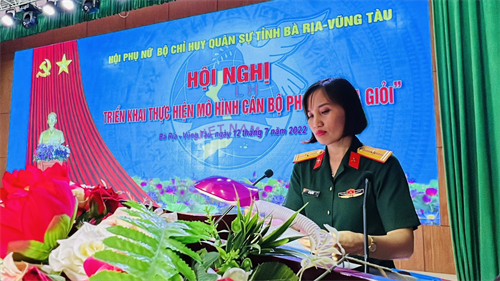 Bộ CHQS tỉnh Bà Rịa-Vũng Tàu triển khai thực hiện Mô hình cán bộ phụ nữ “Ba giỏi”