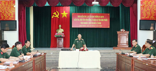 Đảng ủy Quân sự tỉnh Bình Phước lãnh đạo, chỉ đạo hoàn thành tốt nhiệm vụ huấn luyện, sẵn sàng chiến đấu