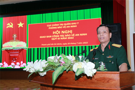 Cục Chính trị Quân khu 7 giao ban công tác Bảo vệ an ninh quý III