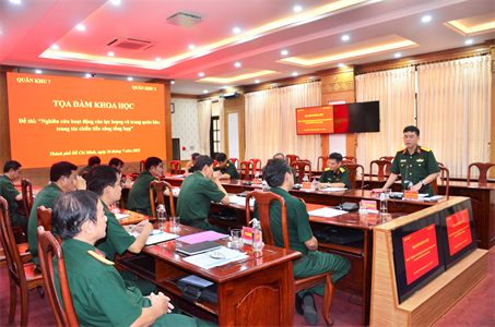Quân khu 7 và Quân khu 1 Tọa đàm khoa học đề tài cấp Bộ