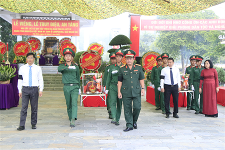 Tỉnh Tây Ninh tổ chức trọng thể lễ truy điệu và an táng hài cốt liệt sĩ