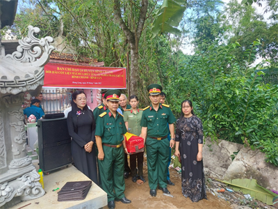 Ban CHQS huyện Bình Chánh phối hợp qui tập hài cốt liệt sĩ