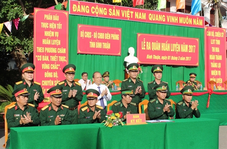 Bộ CHQS - Bộ Chỉ huy BĐBP tỉnh Bình Thuận: ra quân huấn luyện 2017