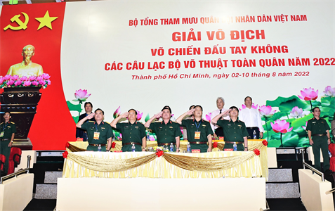 Khai mạc Giải Vô địch Võ chiến đấu tay không các Câu lạc bộ Võ thuật toàn quân