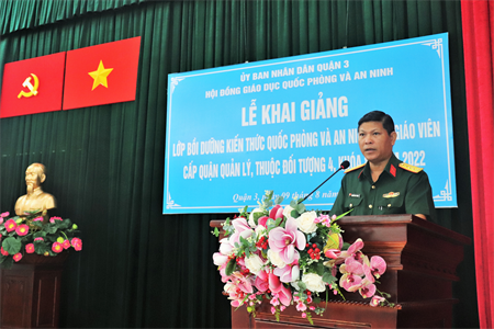 Quận 3 bồi dưỡng kiến thức quốc phòng và an ninh cho giáo viên