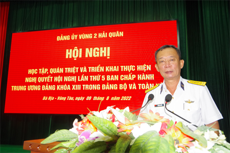 Vùng 2 Hải quân nghiên cứu, học tập, quán triệt Nghị quyết Trung ương 5 Khóa XIII