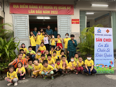 Chương trình "Em là chiến sĩ dân quân" ở phường 2, Quận 4