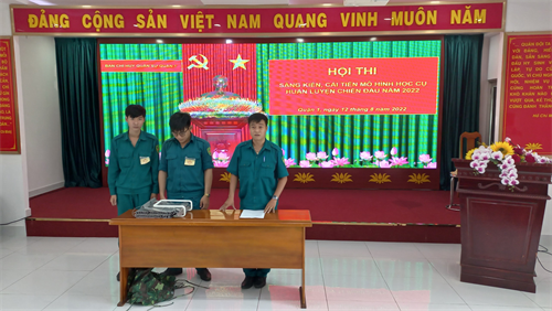 Ban CHQS Quận 1: Hội thi sáng kiến, cải tiến mô hình, học cụ huấn luyện