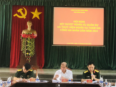 Huyện Long Điền: 2.492 thanh niên đủ điều kiện khám sức khỏe nghĩa vụ quân sự năm 2023