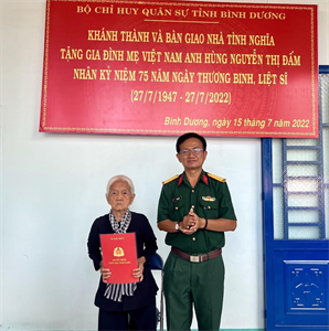 Bộ CHQS tỉnh Bình Dương tổng kết đợt thi đua cao điểm “uống nước nhớ nguồn”