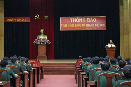 Bộ Tư lệnh Quân khu 7. Tổ chức thông báo thời sự tháng 2/2017