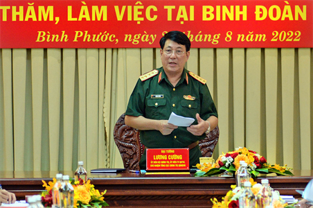 Đại tướng Lương Cường thăm và làm việc tại Binh đoàn 16