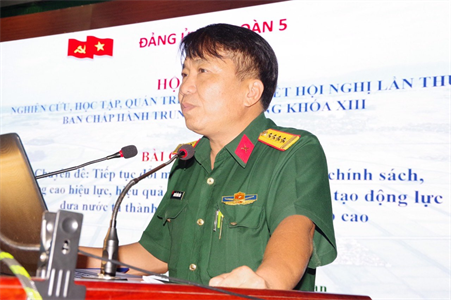 Đảng ủy Sư đoàn 5: Học tập, quán triệt và triển khai thực hiện Nghị quyết Hội nghị lần thứ 5 Ban chấp hành Trung ương Đảng khoá XIII