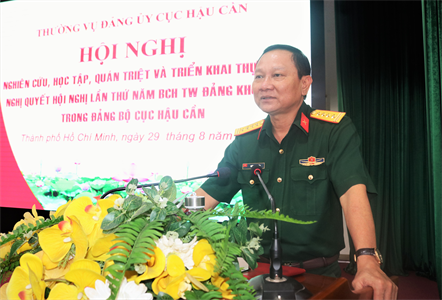 Đảng ủy Cục Hậu cần: Học tập, quán triệt và triển khai thực hiện Nghị quyết hội nghị lần thứ 5 Ban chấp hành Trung ương Đảng khoá XIII