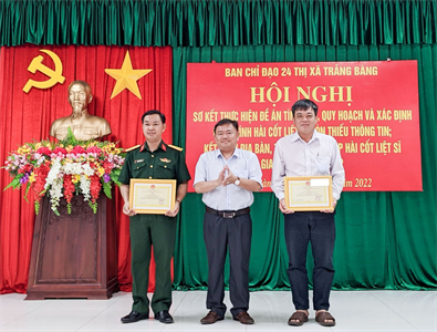 Thị xã Trảng Bàng: Sơ kết Đề án tìm kiếm, quy tập và xác định danh tính hài cốt liệt sĩ còn thiếu thông tin