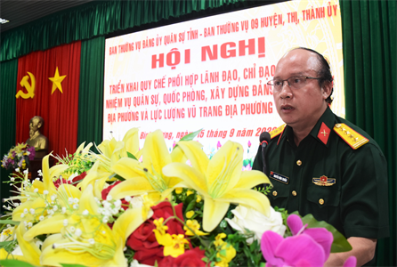 Ban Thường vụ Đảng ủy Quân sự tỉnh Bình Dương, triển khai quy chế phối hợp lãnh đạo thực hiện nhiệm vụ quân sự - quốc phòng địa phương