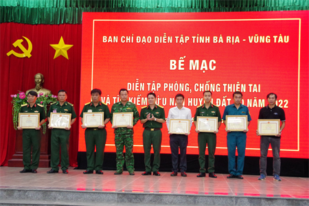 Huyện Đất Đỏ diễn tập phòng chống thiên tai, tìm kiếm cứu nạn