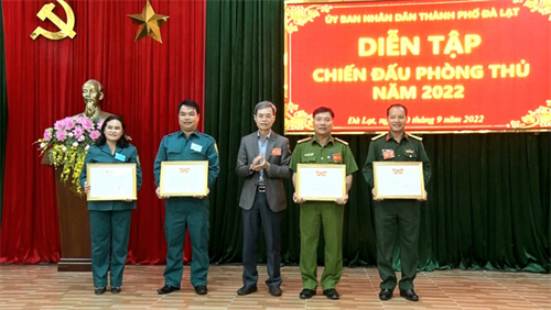 Thành phố Đà Lạt, tỉnh Lâm Đồng diễn tập chiến đấu, phòng thủ