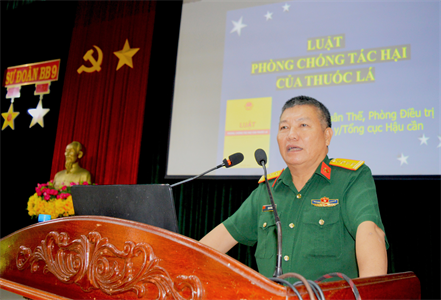 Sư đoàn 9 phối hợp truyền thông phòng, chống tác hại của thuốc lá