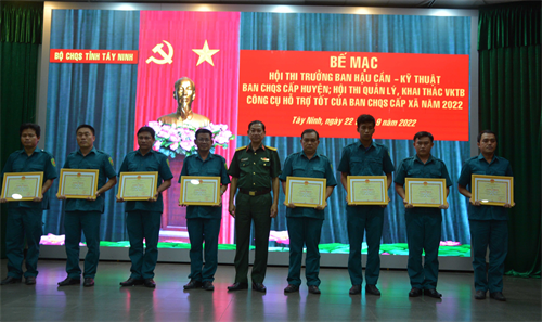 Bộ CHQS tỉnh Tây Ninh bế mạc hội thi ngành Hậu cần - Kỹ thuật năm 2022