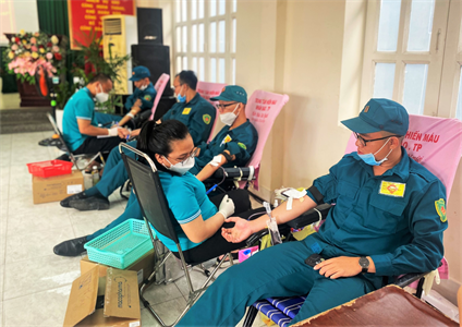 LLVT Quận 7 tham gia hiến máu tình nguyện