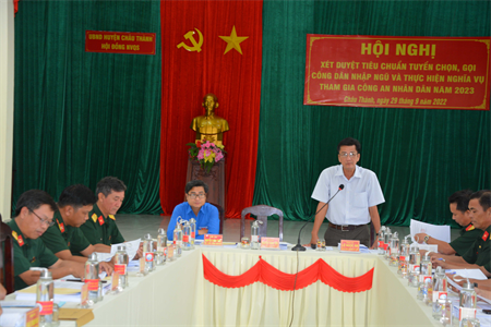 Huyện Châu Thành, tỉnh Tây Ninh xét duyệt tiêu chuẩn công dân nhập ngũ năm 2023