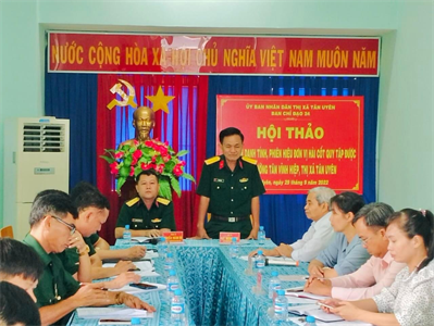 Thị xã Tân Uyên hội thảo xác định danh tính, phân hiệu đơn vị hài cốt quy tập