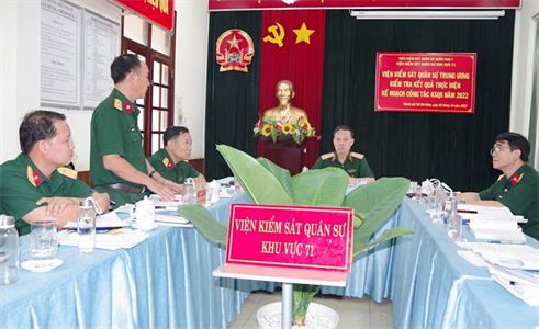 Viện Kiểm sát Quân sự Trung ương kiểm tra toàn diện tại Viện Kiểm sát Quân sự Khu vực 71, Quân khu 7