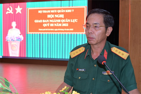 Bộ Tham mưu Quân khu 7 giao ban ngành Quân lực quý III năm 2022