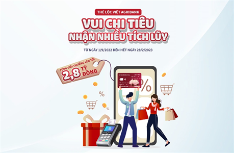 Ngân hàng Agribank: Hoàn 10% giá trị chi tiêu với thẻ tín dụng nội địa Lộc Việt