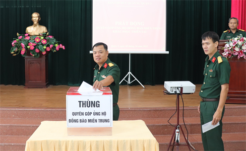 LLVT Quận 3 quyên góp ủng hộ đồng bào miền Trung