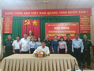 Thành phố Dĩ An: Ký kết quy chế phối hợp lãnh đạo thực hiện nhiệm vụ quân sự - quốc phòng địa phương