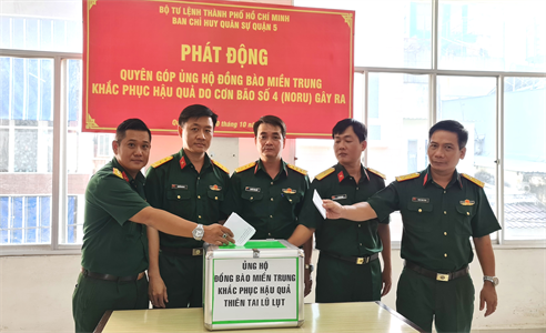 LLVT Quận 5 phát động ủng hộ đồng bào miền Trung