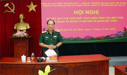 Đảng ủy Cục Chính trị ký kết qui chế phối hợp thực hiện công tác biệt phái sĩ quan và quản lý đội ngũ sĩ quan biệt phái