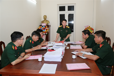 Đoàn kiểm tra 1339 Ban Thường vụ Đảng ủy Quân khu kiểm tra Chi bộ Phòng Công tác quần chúng