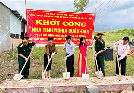 Bộ CHQS tỉnh Bà Rịa-Vũng Tàu khởi công xây dựng "Nhà tình nghĩa quân – dân