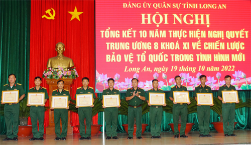 Đảng ủy quân sự tỉnh Long An: Tổng kết 10 năm thực hiện Nghị quyết Trung ương 8 (khóa XI)